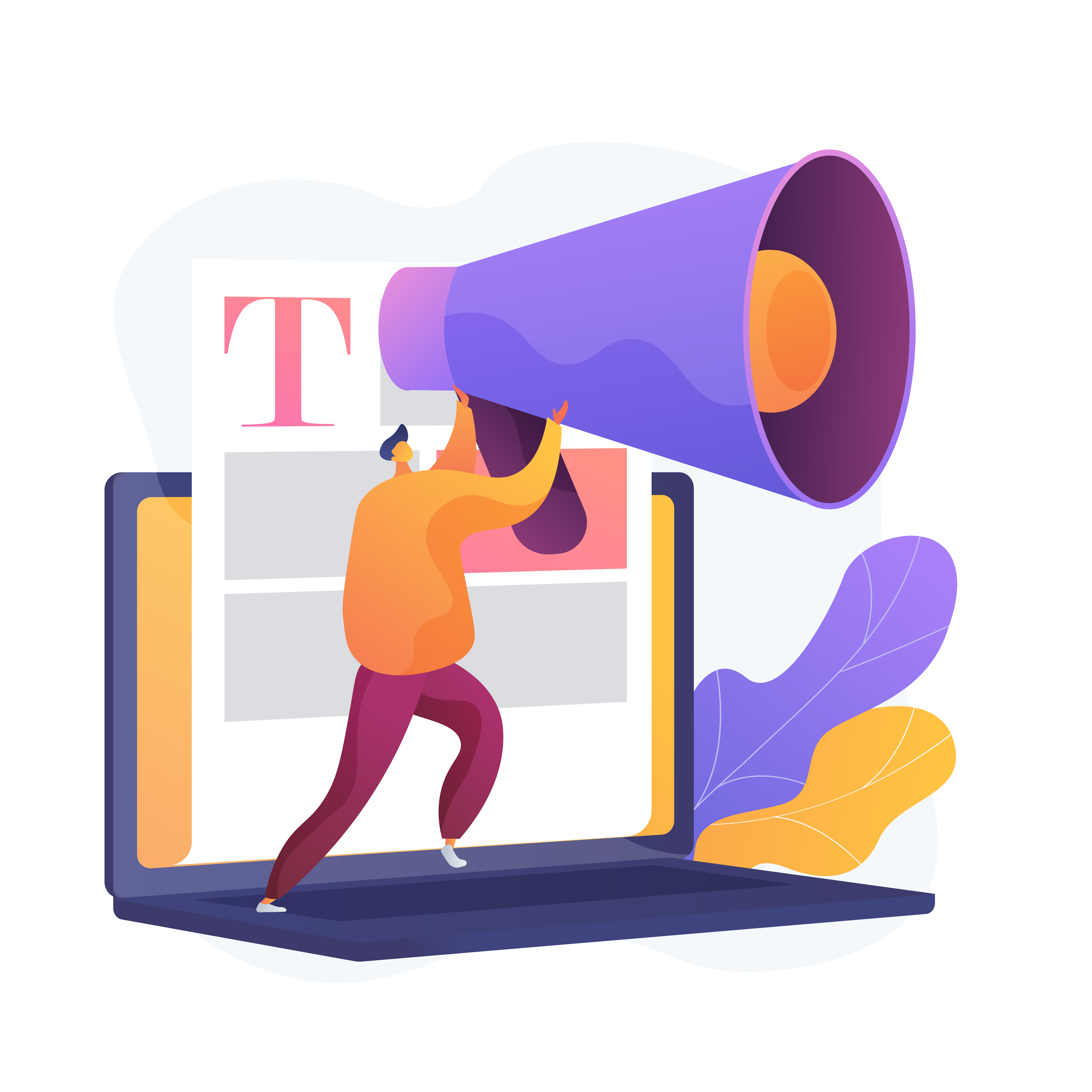 Content and mass media marketing vector concept metaphor.
